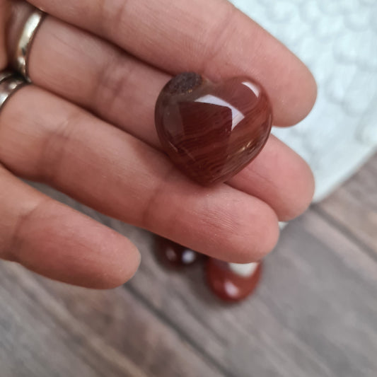 Carnelian Mini Puffy Heart