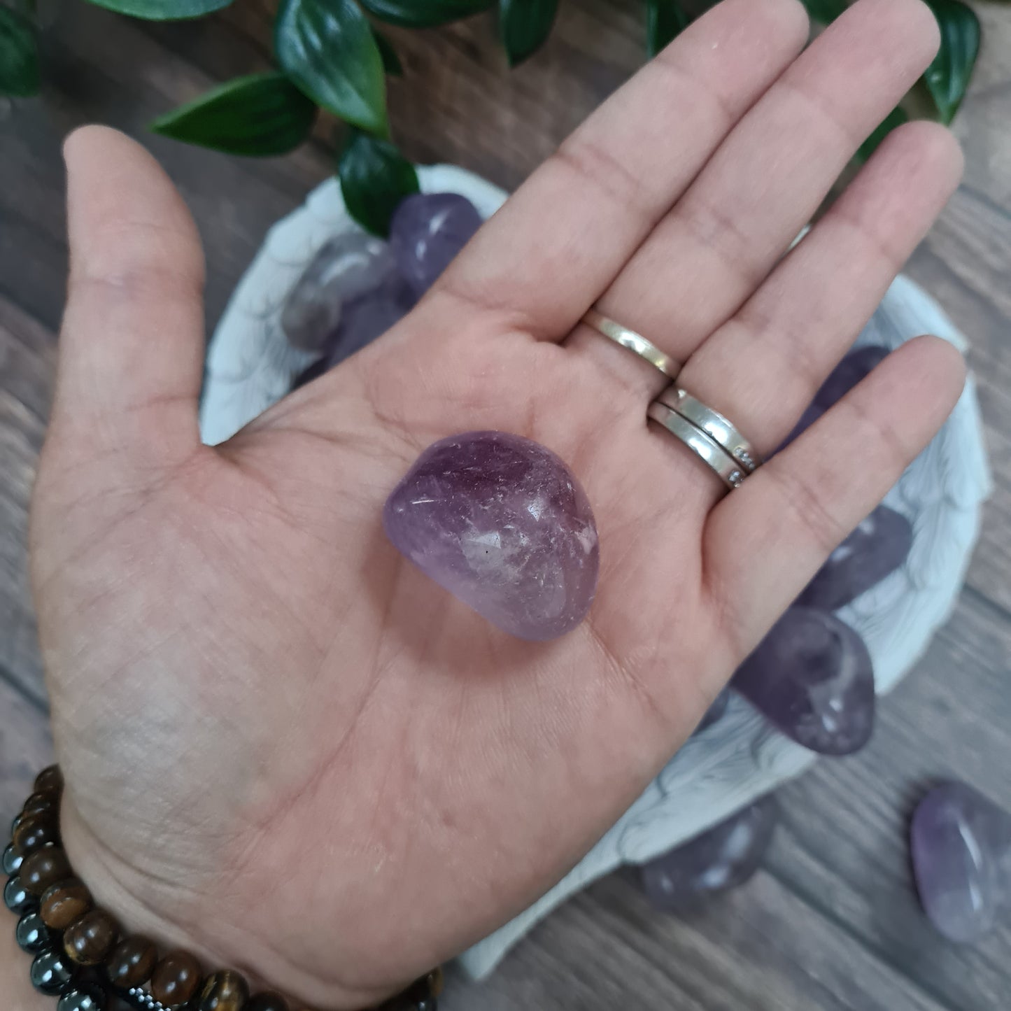 Amethyst tumble stone