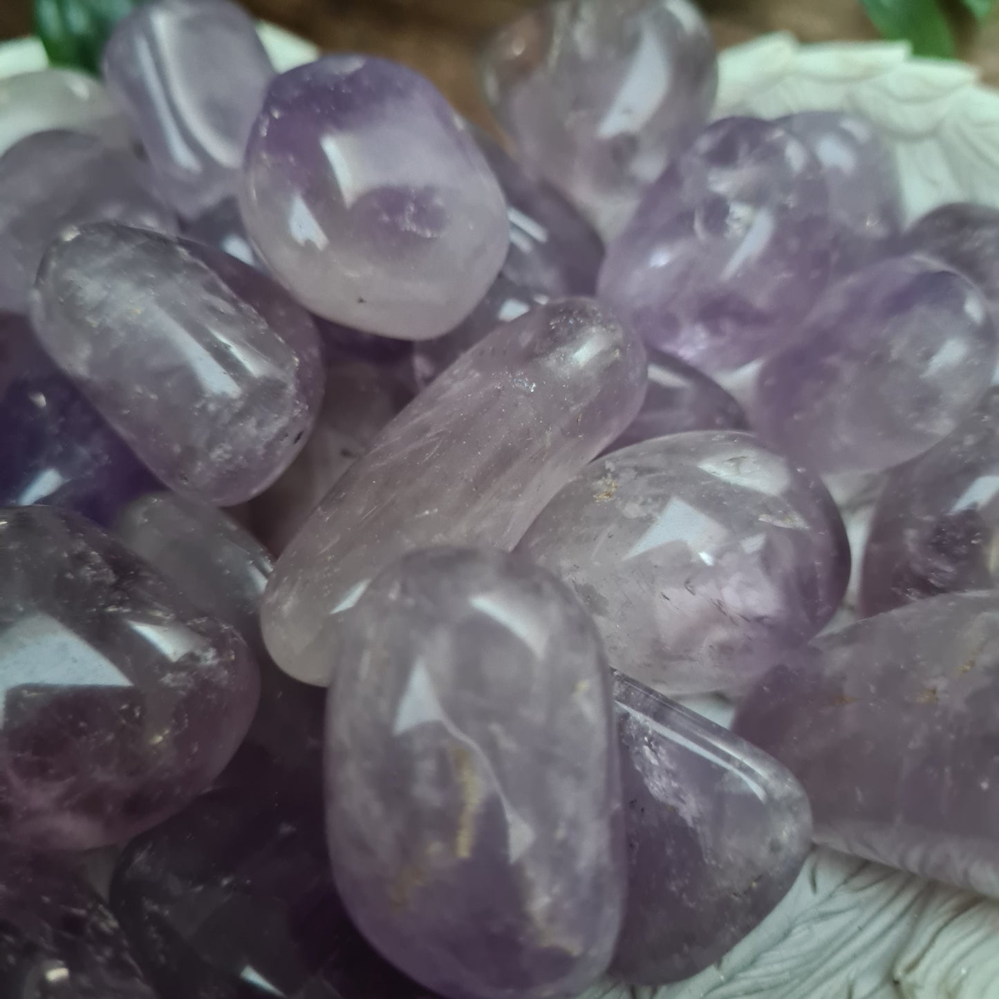 Amethyst tumble stone