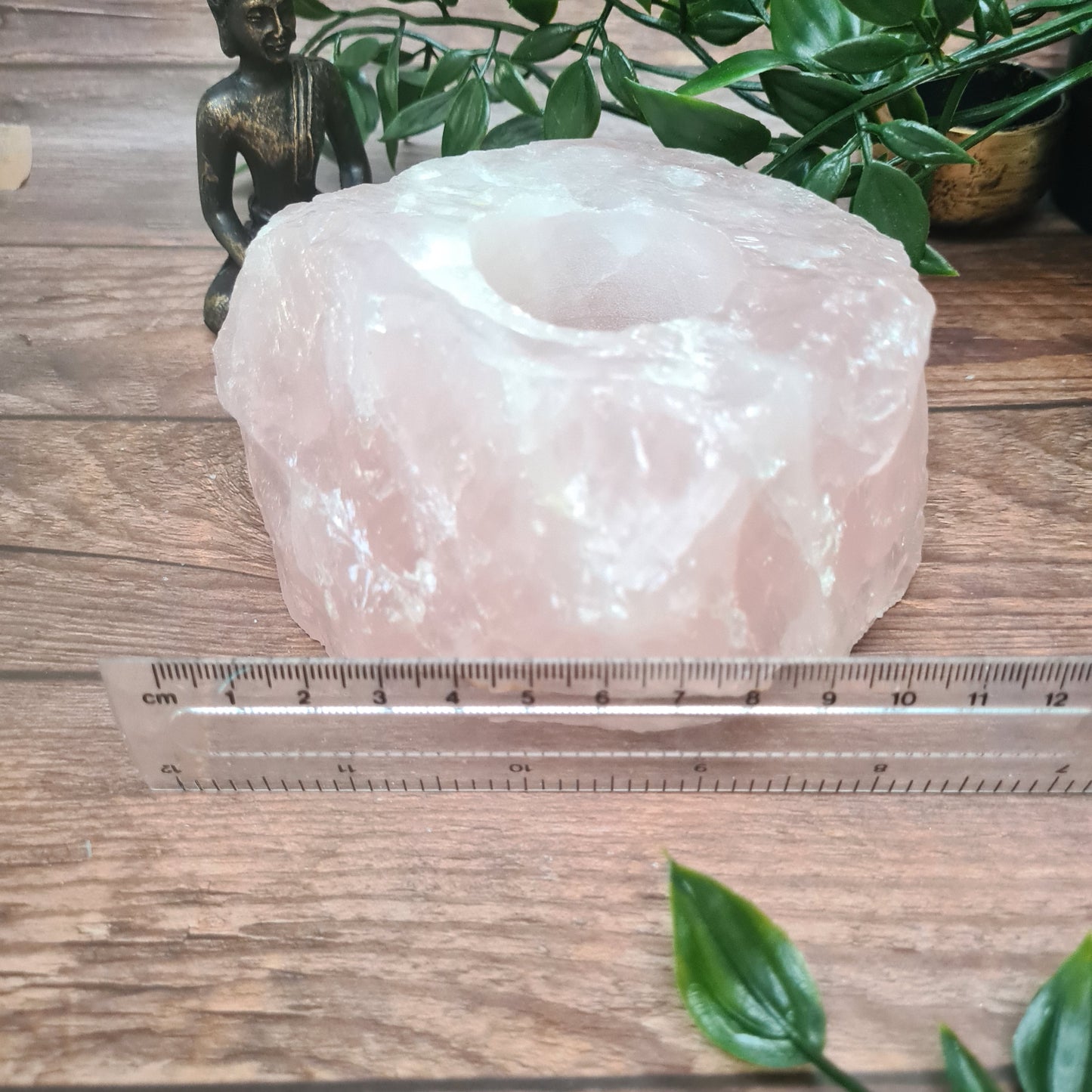 Rose Quartz Candle Holder - love and Relationships - Kindness - healing