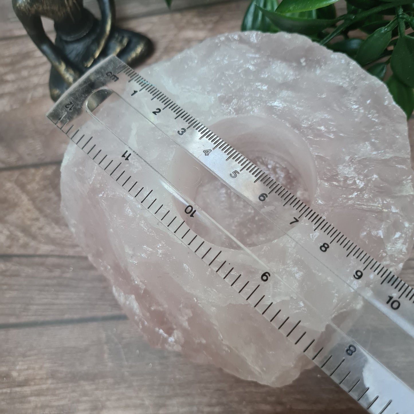 Rose Quartz Candle Holder - love and Relationships - Kindness - healing