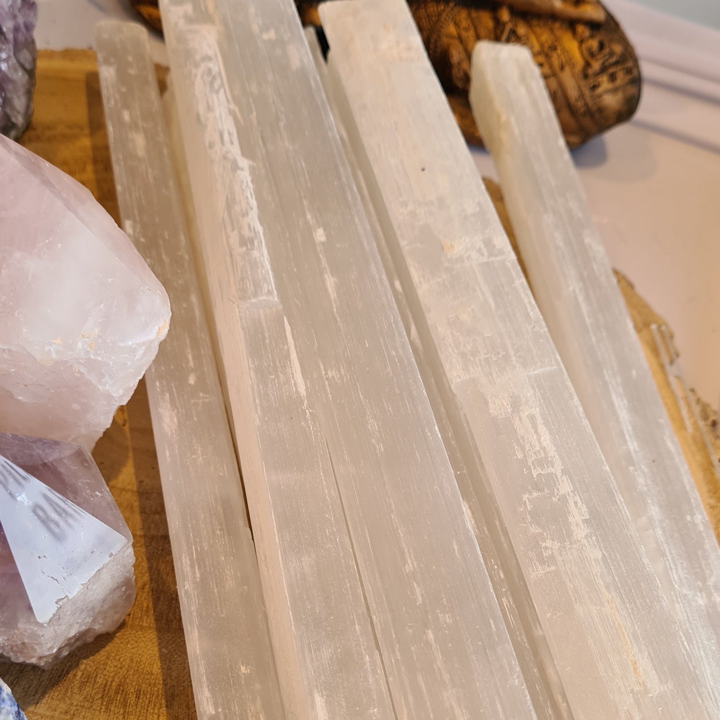 Selenite Rough Crystal Bar